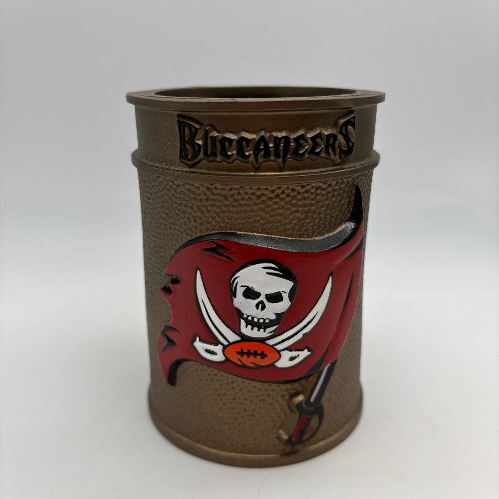 NFL Tampa Bay Buccaneers Flag Logo Foam Can Holder Koozie Gold